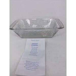 Princess House Fantasia Crystal Loaf Pan Bread Meat 537 Cake Baking Dish